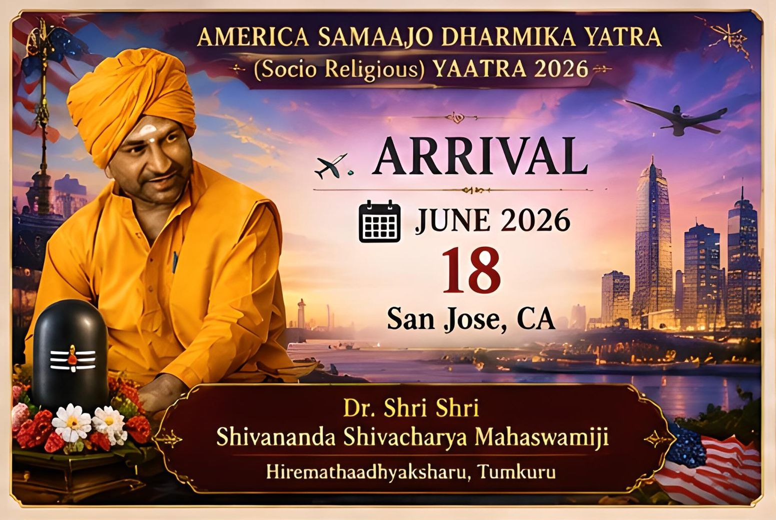 AMERICA SAMAAJO DHARMIKA YATRA 2026